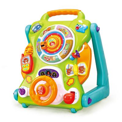 China Musical Activity Walker Baby with Chair Toys in 1 Baby Walker Baby Musical Learning Table Toy for sale