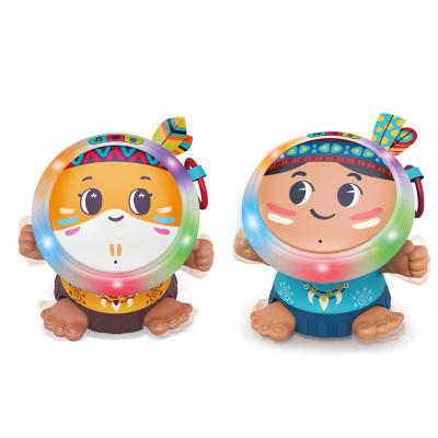 China Plastic Portable Gift Musical Baby Toy Dancing Drum With Lights Music Electric Universal For Kids for sale