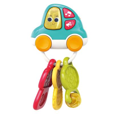 China Car Soft Musical Key Toy Funny Design Baby Toy Vocal Baby Ratchet Toys Teether Toy Keys For Baby for sale