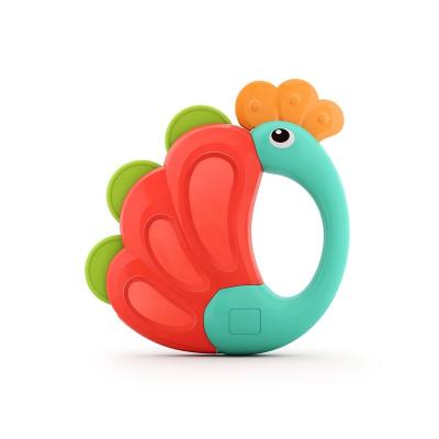 China Lovely Peacock Plastic Animal Rattle Choice Animal Rattle Gift Bset Baby Toy New Born Baby Boy Play Toys for sale