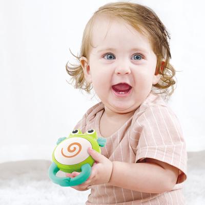 China Hot Selling Plastic Frog CIA Orchestra Animal Rattle Toys 4 Months Baby Boy Mini Toy Baby Toy for sale