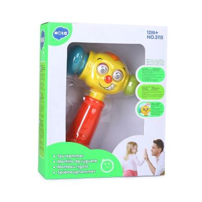 China The first language learning educational baby toys 12 months plastic hammer toy with music 3115 for sale