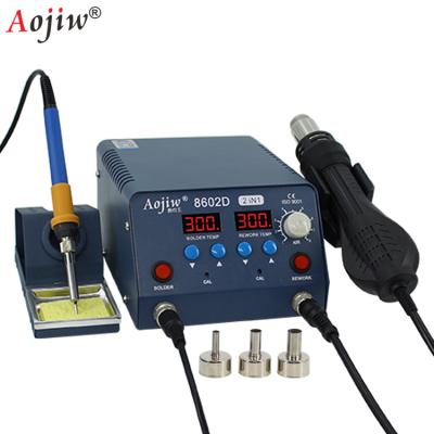 China SMD Component Maintenance Aojiw 8682d 2 in 1 Combination Station Air Gun Micro Soldering Hot Iron High for sale