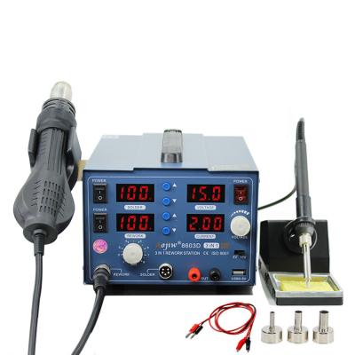 China Hot air gun disassembly station 3A mobile phone maintenance DC power supply repair soldering station of machinery repair shops AOJIWSMD for sale