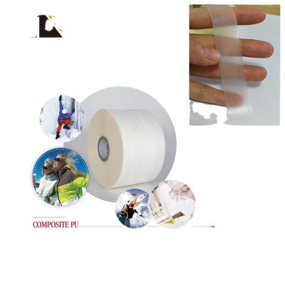 China Garment & High Quality Hot Melt Shoe Adhesive Tape 0.08-0.1mm 2 Layers TPU Tape For Garment for sale