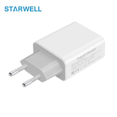 China ABS+PC Flame Retardant DK12T 2 Ports USB 5v 2.4a Charger With CE FCC RoHS Approval for sale