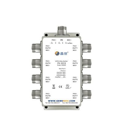 China FTTH GS18GPS Power GPS Splitter / Beidou Power Splitter Eight-channel Distributor for sale