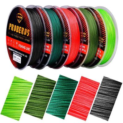 China Factory direct sale high strength colorful 8 rigs braid fishing line 100m strong pe 100lb fishing line for sale