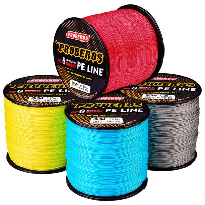 China Factory direct sale 8 strands 40-300LB 300meter high strength pe braided fishing line for sale