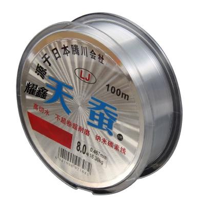 China Japan imports 100m high tensile famous original silk nylon multifilament spool 100m 4/8 strands fishing line for sale