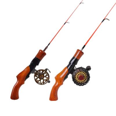 China Wholesale High Quality 55cm 65cm 75cm Glass Gun Handle Retractable Mini Ice Fishing Rod for sale