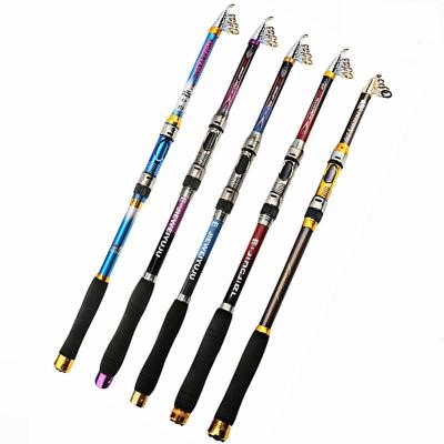 China Lightweight 2.1m 2.4m 2.7m 3.0m Rod telescopic telcarbon fishing rod fibeescopic pole sea fishing for sale