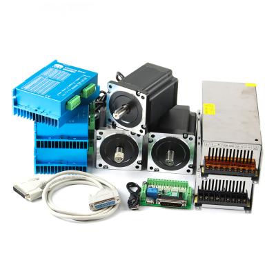 China 1.8degree 2 Phase 3axis 8.5N.m CNC Stepper Motor Driver Kit + NEMA 34 Driver + DC48V 60V Power Supply NEMA 34 Stepper Motor Kits for sale