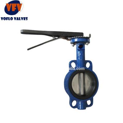 China PN10 Seat General Rubber Wafer Type Butterfly Valve for sale