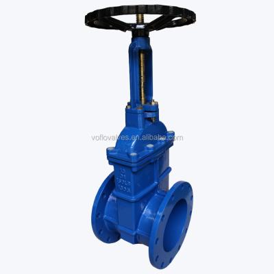 China DIN3352 F4/F5 PN16 General Rising Casting Iron Stem Resilient Seated Flanged Gate Valve for sale