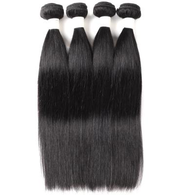 China Straight Hair 8A Remy Hair Bundles Straight 100 Human Hair Extensions Black for sale