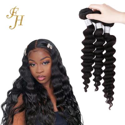 China Wholesale Natural Loose Deep Hair Mix Bundles Good Quality Remy Hair Loose Deep for sale