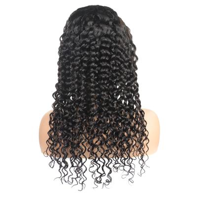 China Deep Wave Lace Closure 13x6 Wigs Cuticle Aligned Virgin Human Hair Wigs Deep Wave Human Hair 14-38Inch for sale