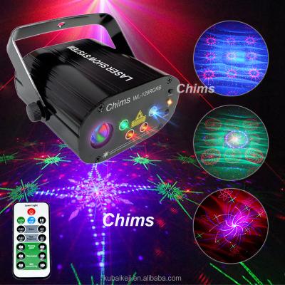 China remote control & Sound-activated DJ Lights RGB 128 Patterns Laser Light Led Effect Voice Active Remote Control For Home Party DJ Dance Celebrate for sale