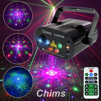 China remote control & Decorative Sound-activated Laser Light Show DJ Disco Lights Indoor Outdoor LED Strobe 96 Patterns Stage Lighting Spotlight Party for sale