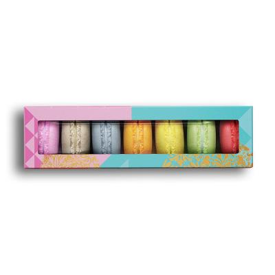 China Hot Selling Recyclable Luxury Macarons 7pieces Box Packaging Paper Box for sale