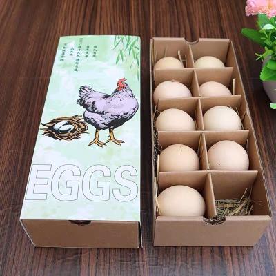 China Recyclable Recycled Material Kraft Paper Egg Use 10pcs Custom Paper Egg Box for sale