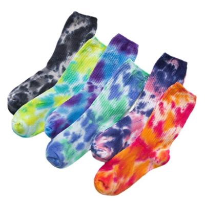 China Breathable Soft Cotton Tie Dye Sock Crew Slouch Slouch Multiple Colors Fashion Women Tie Dye Slouch Sock for sale