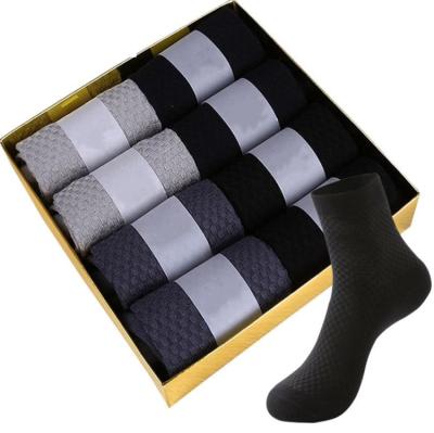 China New Black Men's Black Bamboo Sock Deodorant Breathable Work Breathable Bamboo Socks Crew Sockse for sale