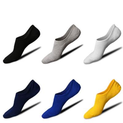 China Fashion Men Antibacterial Boat Socks Summer Autumn Non-slip Silicone Cotton Invisible Socks Male Ankle Socks for sale