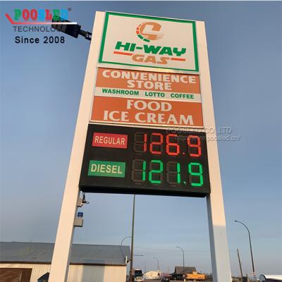 China Outdoor Gas Station Led Digit 888.8 Canada Gas Station Sign Led Digit Price Display Outdoor Digit Number Led Gas Station Price Sign for sale