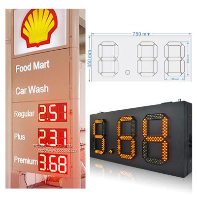 China Outdoor Waterproof Led Gas Station Europe Oil Display 7 Segment Digital Gas Price Led Display Led Gas Price Sign For Gas Station for sale