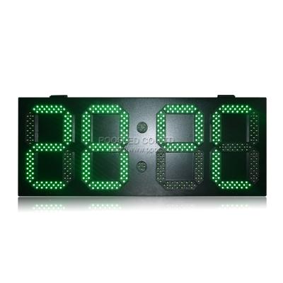 China Small time and temperature price led digital clock display\led large digital wall clock time display\larger size lead time zone clock for sale