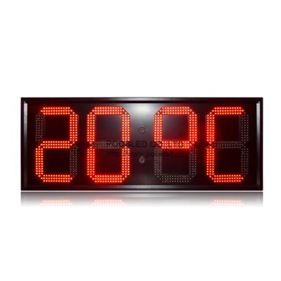 China Railway Station Waterproof Outdoor Large Digital Wall Clock Led Temperature Display for sale