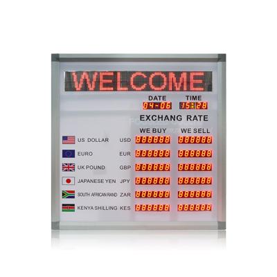 China Bank Currency Bank Exchange Rate Led Display / Bank Interest Rate Display Board / Folding Led Display for sale