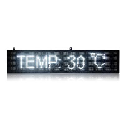 China P10 White Led Railway Station Panel Scrolling Text Display Message USB Control for sale