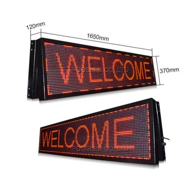 China School good quality single color message led sign neon led display red color led moving scrolling p10 outdoor led signs display for sale