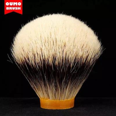 China Finest Knot Badger Hair Shaving Brush Two Bands OUMO Shaving Brush SHD WEIGHT For Shaving Tools for sale