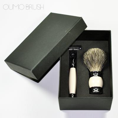 China New Products Men's Shaving Brush Sets Men's Shaving Brush Factory Price Men's Gift Shaving Kit Private Label for sale