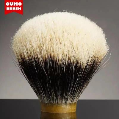 China OUMO Shaving Brush BRUSH--SHD LE CÆ The Finest High Density Super High Quality Two Band Badger Hair Shaving Brush Knot With Soft Gel Tip Bulb / Fan for sale