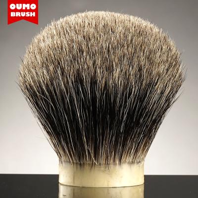 China OUMO Shaving Brush Quality 39mm High Quality 39mm Badger Hair Brush 100% Pure Knot for sale