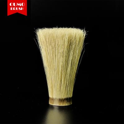 China OUMO Shaving Brush BRUSH--Wholesale High Quality Unbleached Original Knot Shaving Brush Fan Factory Boar Size Custom Size for sale