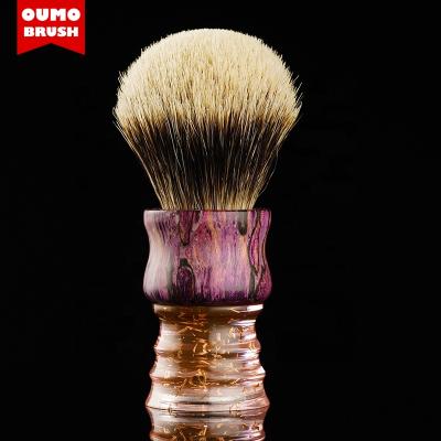 China Custom Logo Master Stable Wood Series High End Shaving Brush OUMO Private Label Shaving Brushes Men's Shaving Brush for sale