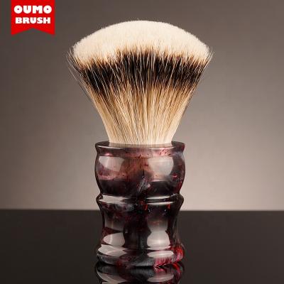 China OUMO Shaving Brush BRUSH HANDLE Good Quality Resin Handle Wood Handle Bulk Shaving Brushes For Men Pure Badger Shaving Brushes for sale