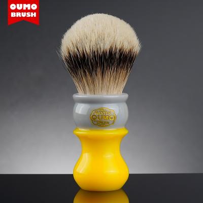 China OUMO Shaving Brush Top Selling Best Quality Men's Shaving Brush Synthetic Fiber Badger Hair Brush Accept Customized Wholesale for sale