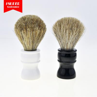 China OUMO Shaving Brush--High Quality Horse Hair Shaving Brush Resin Handle Shaving Brush With Customized Logo for sale