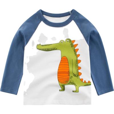 China Latest Design Spring Breathable Cotton Kids Boys Autumn Clothes Cartoon Kids Tops Long Sleeve T-shirt For Children for sale