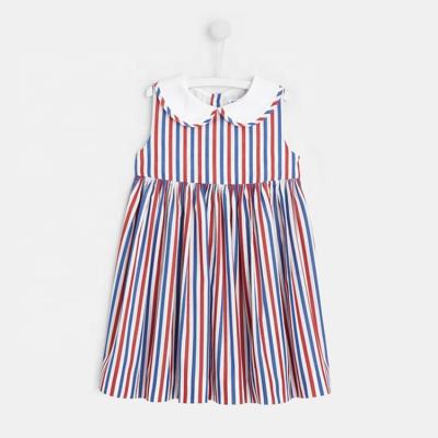 China Fashion Design Breathable Casual Clothes Sets Babies Kids Dresses With Doll Collar for sale