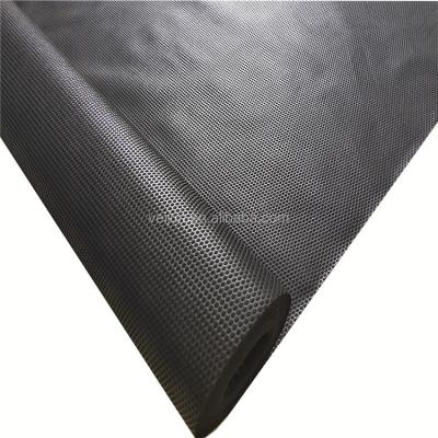 China Biodegradable/ecofrindly non woven weed control perforated virgin UV treated black mat for sale