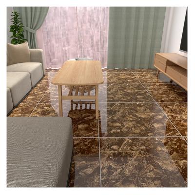 China New Glazed Metallic Tiles Porcelain Floor Tile 800x800mm Glazed Brown Interior Tile Model Indoor Bathroom for sale