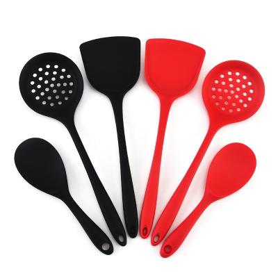 China Sustainable Newest Design Eco Friendly Heat Resistant Silicone Kitchen Accessories Cooking Tools Spoon Set for sale